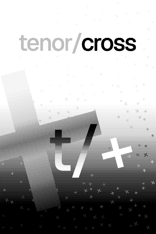 Màn hình nền tenor/cross trên máy: mark t/+ trong một trường mực dâng từ đáy.